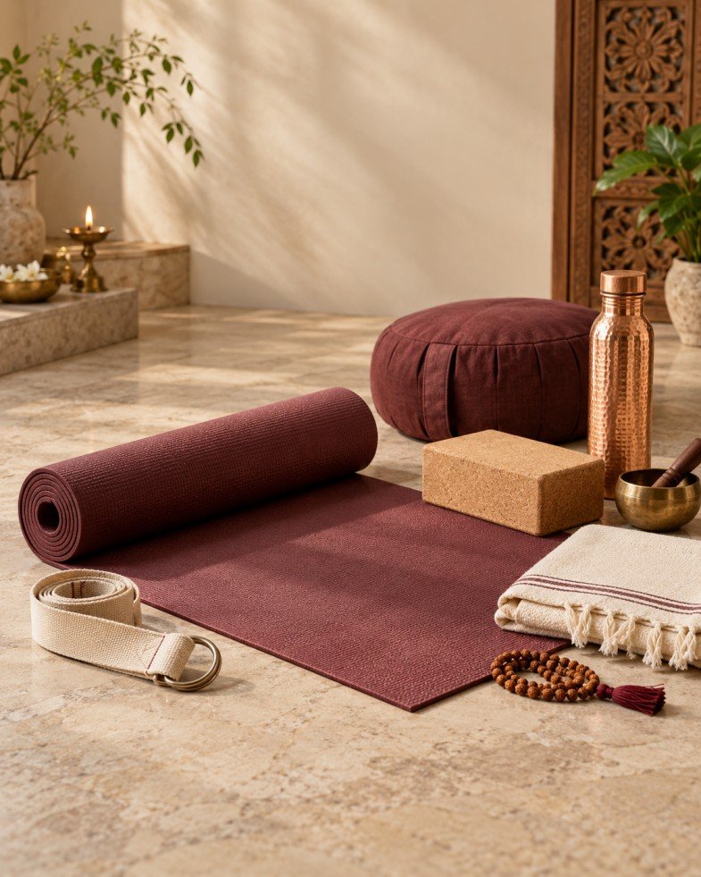 Yoga mat and wellness accessories