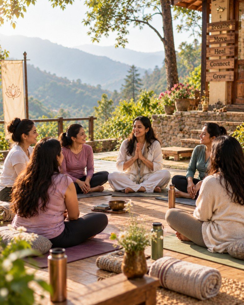 Women friendly yoga retreat in nature